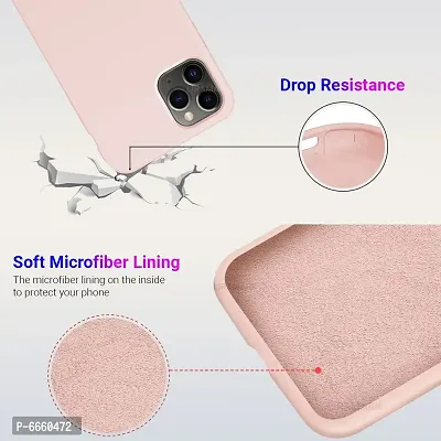 LIRAMARK Liquid Silicone Soft Back Cover Case for Apple iPhone 11 Pro Max (Pink)-thumb4