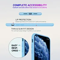 LIRAMARK Liquid Silicone Soft Back Cover Case for Apple iPhone 11 Pro Max (Sky Blue)-thumb2