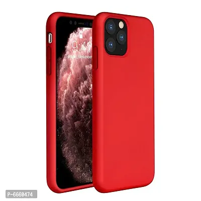 LIRAMARK Liquid Silicone Soft Back Cover Case for Apple iPhone 11 Pro Max (Red)-thumb0