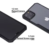 LIRAMARK Transparent Clear Shock Proof Back Cover Case Designed for Apple iPhone 11 Pro Max - Black-thumb2