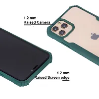 LIRAMARK Transparent Clear Shock Proof Back Cover Case Designed for Apple iPhone 11 Pro Max - Pine Green-thumb2