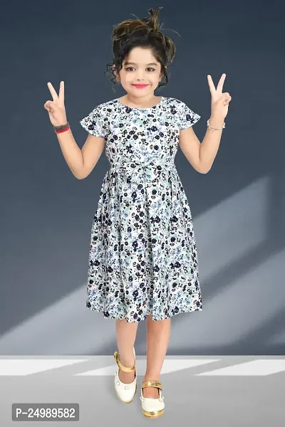 Trendy Multicoloured Synthetic Frocks For Girls-thumb0