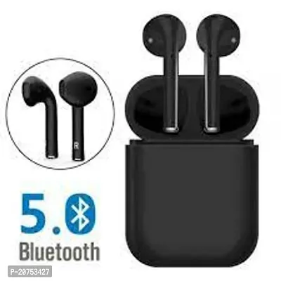 I12 TWS INPODS BLACK WITH CHARGING CASE EARBUDS BLUETOOTH 5.0 SUPPORT SYSTEM-thumb3