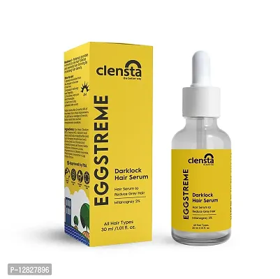 Clensta Eggstreme Darklock Hair SerumEgg and Milanogray Hair Greying treatment For Grey Hair For Men and Women