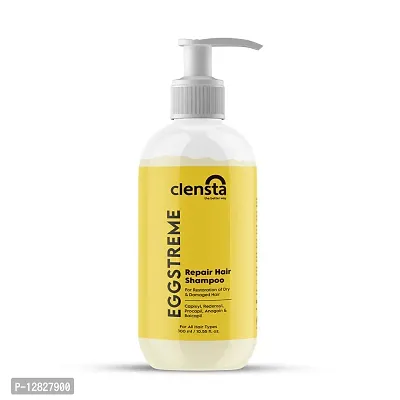 Clensta Eggstreme Repair Hair Shampoo200gm With Egg Protein, Capila Longa, and Hydrolized Silk Protein Active Cleansing, Gently Repair For Soft, Silky Hair For All Men and Women