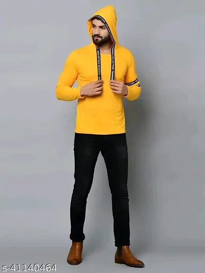 Classic Blend Solid Hoddie Tshirt for Men