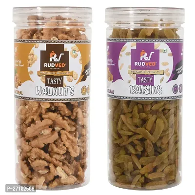 Premium Dry Fruits Combo Pack Of Healthy Walnuts And Raisins