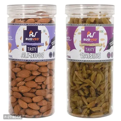 Premium Dry Fruits Combo Pack Of Healthy Almonds And Raisins-thumb0