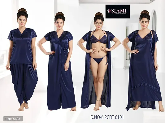 Stylish Fancy Satin Nighty For Women