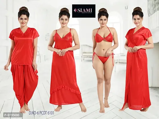 Stylish Fancy Satin Nighty For Women