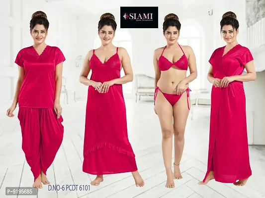 Stylish Fancy Satin Nighty For Women