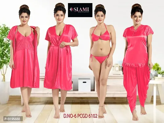 Stylish Fancy Satin Nighty For Women