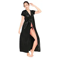 Siami Apparels Plain Saset of 6 | Solid  Plain | Comfy  Attractive NightWear For Women, Wife, Girlfriend (Free Size, Black)-thumb2