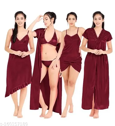 Siami Dreamy Delights: A Collection of Six Bridal Nighties for Your Special Night