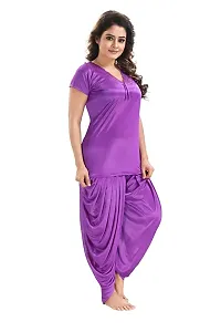 Stylish Fancy Satin Nighty For Women-thumb1