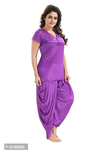 Stylish Fancy Satin Nighty For Women-thumb2