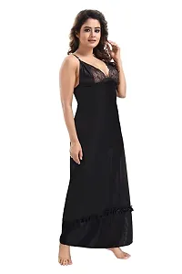 Stylish Fancy Satin Nighty For Women-thumb3