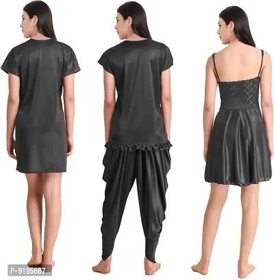 Stylish Fancy Satin Nighty For Women-thumb3