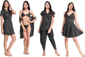 Stylish Fancy Satin Nighty For Women-thumb3