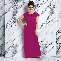 Fancy Satin Nighty for Women-thumb1