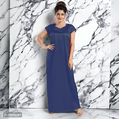 Fancy Satin Nighty for Women-thumb2