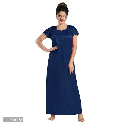 Fancy Satin Nighty for Women-thumb0