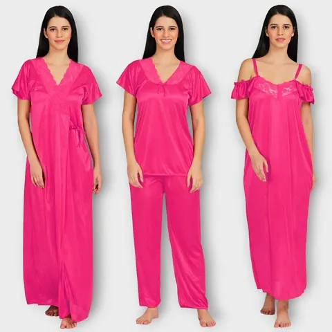 New In Satin Nighty Set Women's Nightwear 