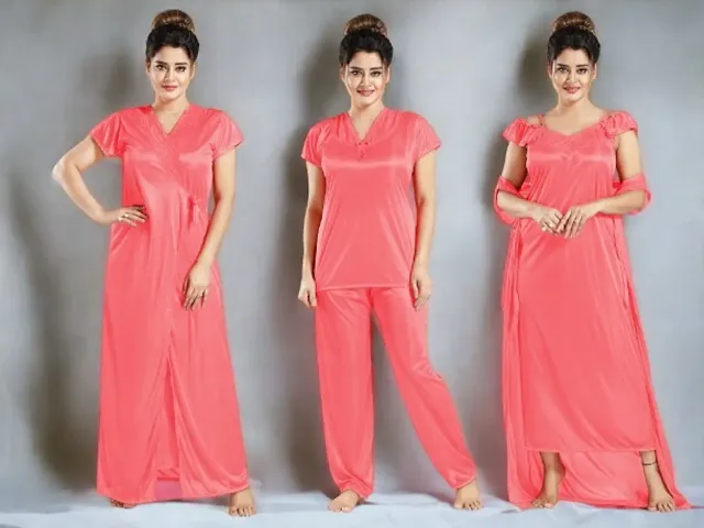 New In Satin Nighty Set Women's Nightwear 