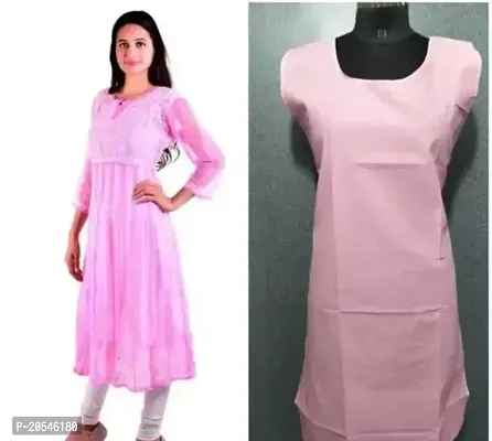 Women Stylish Net Solid A-Line Kurta-thumb0