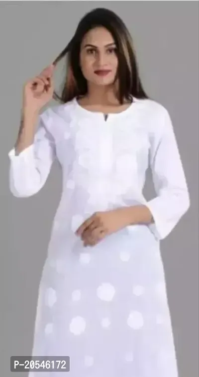 Women Stylish Net Solid A-Line Kurta-thumb0