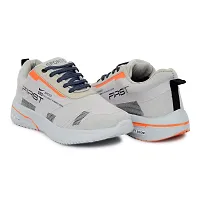RECAN Men's Grey Mesh Trekking Lace-Up Sports Shoes 8-thumb4