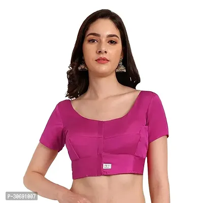 Stylish Pink Cotton Blend Solid Stitched Blouse For Women-thumb0