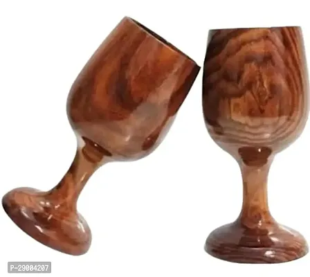 Sheesham Wooden Multipurpose Wine Glass Pack of 2 Glass Set-thumb0