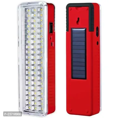 Classic 40W 60 Led Red Solar Rechargeable Solar Emergency Light, Pick-62 Red (Pack Of 1)-thumb0