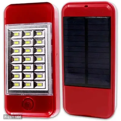 Classic 30W 21 Hi-Bright Led Red Emergency Light With Solar Power Bank, Rl-221 (Pack Of 1)-thumb0