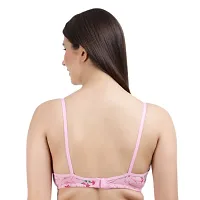 bra for women girls ladies padded bra combo bra floral printed bra Lemon baby pink peach-thumb2