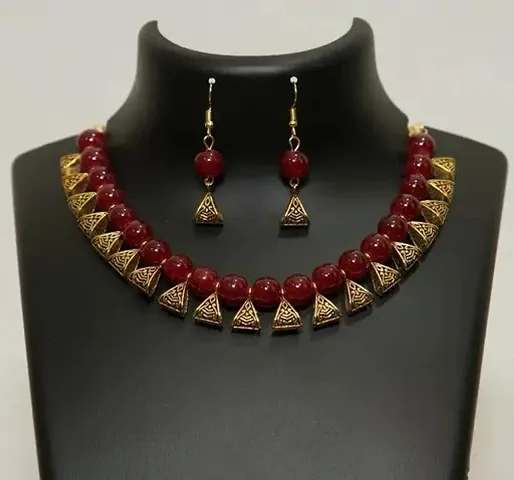 Stylish Oxidised Alloy Jewellery Set For Women