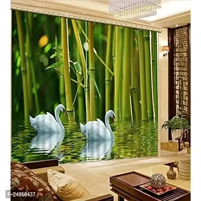 LHD 3D Duck Digital Printed Polyester Fabric Curtains for Bed Room Kids Room Living Room Color White Window/Door/Long Door (D.N.54)