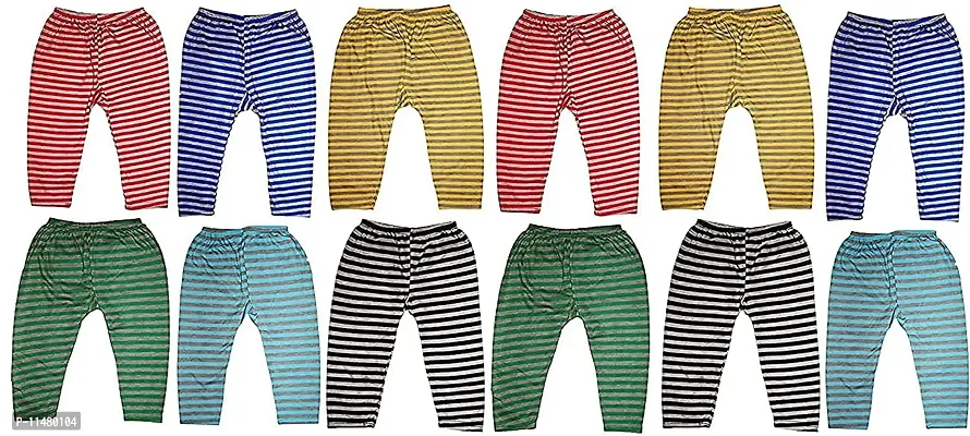 Crystal Zone Kids Winter Wear Cotton Fleece Pajama Full Pants Bottoms Pyjama Pjs Bottom Wear Unisex Night Suit Trouser for Girls Boys Multicolor (Pack of 12) (3-4 Year, XXL)-thumb0