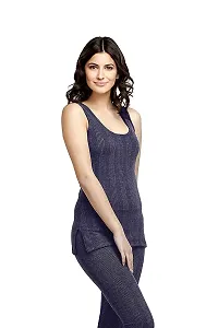 Crystal Zone Women Thermal Winter Wear Top | Sleeveless Thermal Camisole Top for Women/Girls, pack of 1 (black) (L)-thumb1