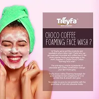 Treyfa Choco coffee foaming face wash with silicone brush for deep exfoliation, Acne and Oil Control | Natural skin brightening  moisturizing chocolate rich caffeine face wash for men  women-thumb2