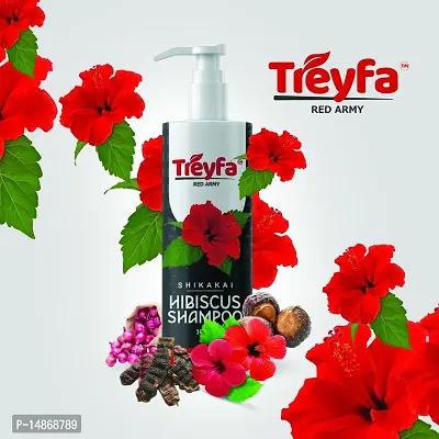 Treyfa Hibiscus shampoo for hair growth  dandruff control | Absolute repair shampoo for hair follicle strengthening, long  shining hair-thumb0