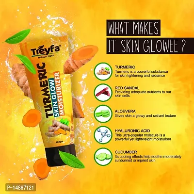 Treyfa Turmeric skin glow moisturizer for intense hydration  nourishment | Wild turmeric for Face, skin  body | Skin whitening cream for age spots, dark spots, wrinkles, fine lines correction-thumb4