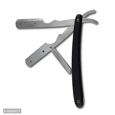 Verceys Classic old school razor Professional Salon Folding Black Razor Ustra Stainless Steel Straight Edge Barber Razor For Men