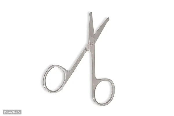 Verceys S-105 Rounded Nose Hair Scissors. Round Tip Scissor for Ear, Eyebrow, Beard and Mustache Trimming - 4 inch Blunt Nosed Tipped Safety Grooming Trimmer
