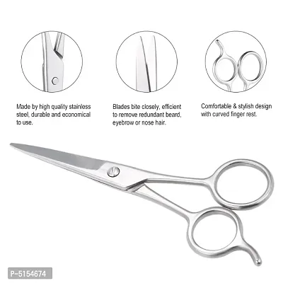 S-118 Pro Series Stainless Steel Barber Professional Salon Barber Hair Cutting, Moustache Beard Hair Trimming Scissors