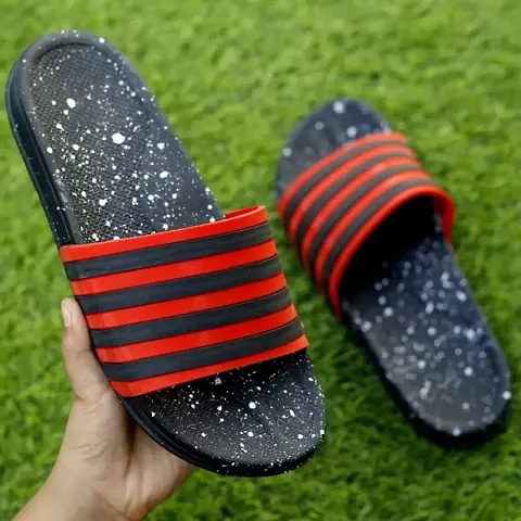 SMOKY Men Embellished Slip On Slides Flip Flops