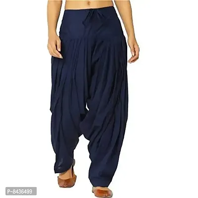 Prabha Creations Women's Loose Fit Patiala Pants (SAl-8941_Navy Blue_Free Size)
