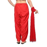 Prabha Creations Women's Loose Fit Cotton Pants With Dupatta Set (sal-87536_Red_Free Size)-thumb1