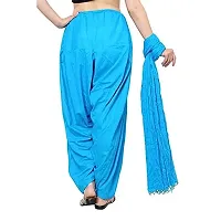 Prabha Creations Women's Patiala Pant with duppata set ( sal _ Sky Blue _ Free Size )-thumb1